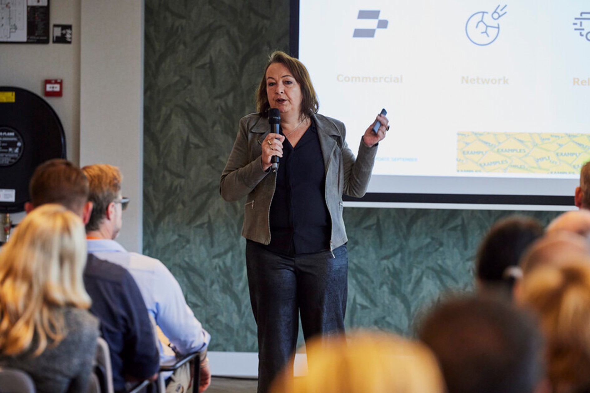 anja during team meeting